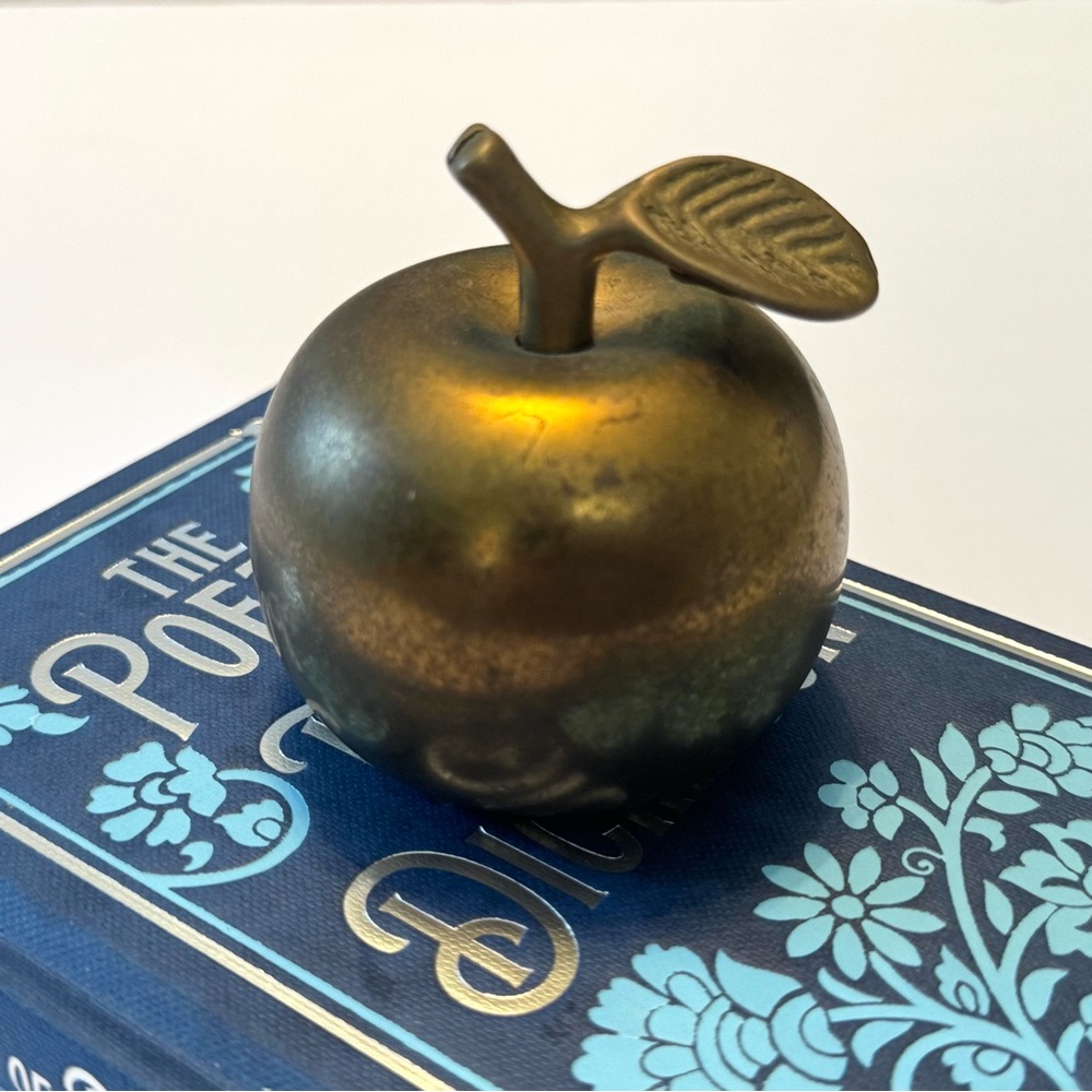 Vintage 1950's Brass Apple Bell Paperweight‎ heritage decor